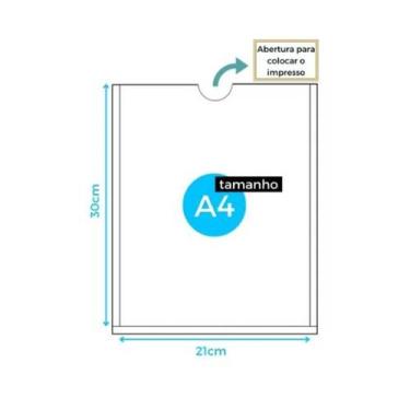 Imagem de Display Expositor A4 21x30cm Porta Folha Escritório 5 Pcs - AGV Criaçõ