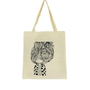 Imagem de Bolsa Ecobag 100% algodão FLOWER GIRL - CARIOCA MAIS