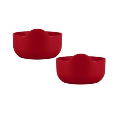 Imagem de Kit 2 Super Bowl Vermelho 475Ml Plástico Premium - Bb Store