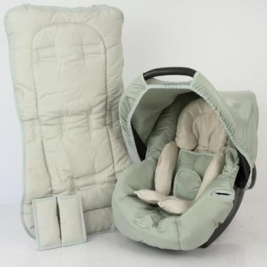 Imagem de Capa bebê conforto+carrinho+redutor - cinza claro - ALAN PIERRE BABY