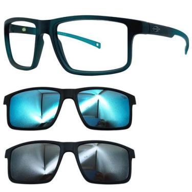 Imagem de Oculos Mormaii 6127 Swap 5 K04 Com 2 Clipons Azul e Prata, Azul, Prata