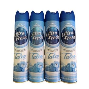 Imagem de Odorizador Ambiente Aerossol Talco - Kit c/4 unids de 400ml cada - Dom
