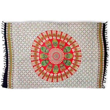 Imagem de Canga de Praia Retangular Viscose Estampa Mandala Mexicana - Sarat Mod