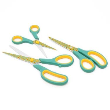 Imagem de Kit Tesoura para Costura Decorada Girassol - 3 Unidades - NYBC