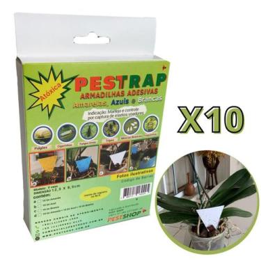 Imagem de Pestrap Branca Pega Fungus Gnats Mod V Vaso 12,5x8,5 10 un