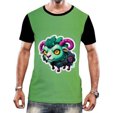 Imagem de Camiseta Camisa Tshirt Animais Cyberpunk Carneiro Bode Cabra - Enjoy S