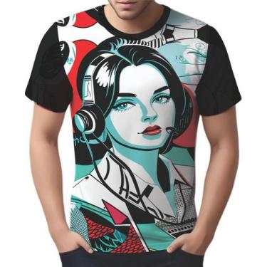 Imagem de Camisa Camiseta Tshirt Pin Up Mu.lher Morena Pop Art Moda 13 - Enjoy S