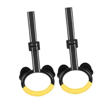 Imagem de kowaku 2 anéis de ginástica para crianças, anéis multifuncionais de exercício com alças, anéis de treinamento para calistenia, Correia E Anéis de