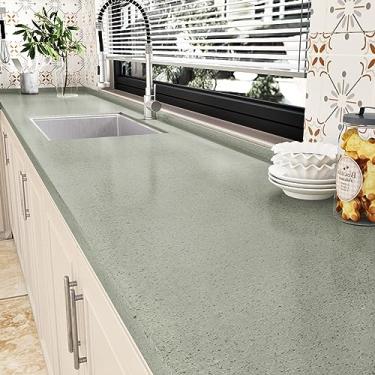 Imagem de Papel de parede de mármore granito verde descasque e cole bancadas papel de contato autoadesivo removível para bancadas à prova d'água armário de cozinha envoltório de vinil papel de contato para