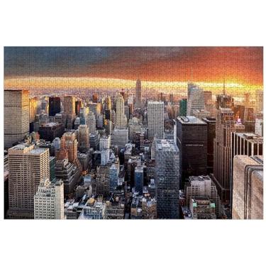 Imagem de Quebra-cabeça de madeira da cidade de Nova York, EUA, 1000 peças, quebra-cabeça de foto personalizado para adultos, amigos, presentes para casamento, aniversário, dia dos namorados, decoração de casa