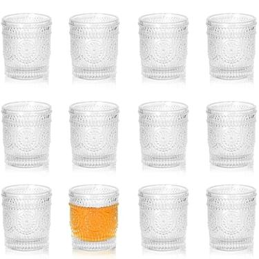 Imagem de Icesip Copo de shot, conjunto de 12 mini copos de shot de 85 g, conjunto de copos vintage chiques, copos de shot fofos, pequenos para vodca, uísque, tequila, expresso, bebidas espirituosas e licores