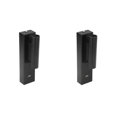 Imagem de Lâmpada de Parede de 2 Unidades, Luminária de Parede de Cabeceira LED Luminária de Leitura Montada na Parede Moderna Luminária Interna LED Luz de Leitura Preta Luminária de