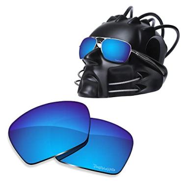 Imagem de ToughAsNails Lentes de substituição para óculos de sol Oakley Plaintiff Squared OO4063 – HyperVision Plus Blue Chrome – Polarizado Ultra