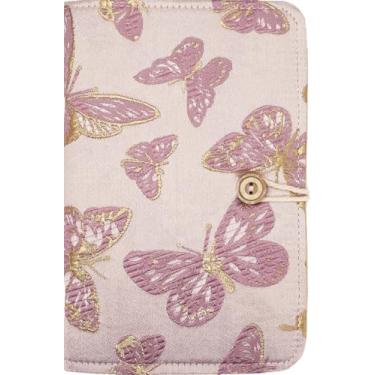 Imagem de ipoul Fichário A6, caderno recarregável, fichário de 6 anéis, diário pequeno 12,7 x 17,8 cm, caderno de esboços B6, caderno bordado, presentes de borboleta para mulheres, fichário de orçamento,