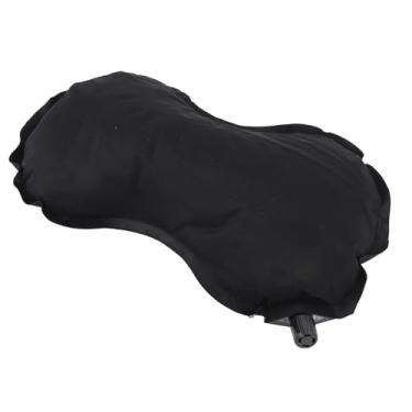 Imagem de Travesseiro de Viagem Compacto Inflável Ergonômico Travesseiro de Assento de Esponja Leve e Portátil para Cochilo Carro de Acampamento para Conforto Consistente Facilmente (Preto)