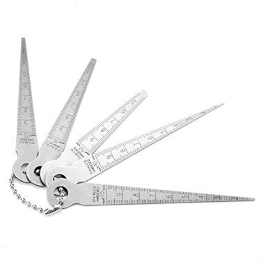 Imagem de Conjunto de Medidores de Folga de Aço Inoxidável, Ferramenta de Inspeção Durável e Resistente à Ferrugem Com 5 Medidores, Bolsa de Transporte, para Medir o Diâmetro Interno,