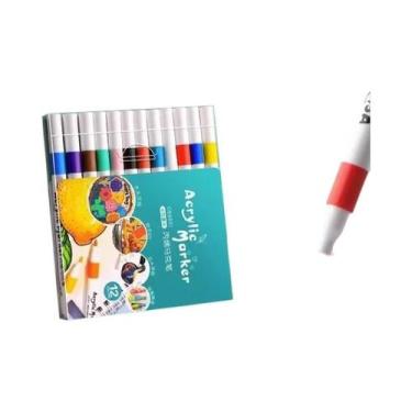 Imagem de Conjunto de Canetas Marcadoras de Tinta Acrílica para Crianças - Ideal