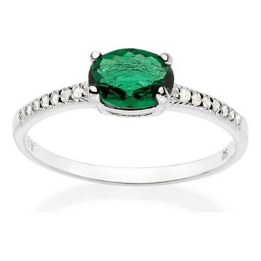 Imagem de Anel Solitário Cravejado Por 14 Zircônias 810268 - Rommanel, Branco co