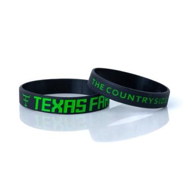 Imagem de Pulseira De Silicone Infantil Texas Farm - Plmini001 - Preto/ Verde, Ú