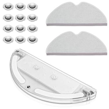 Imagem de Coodss Kit de peças de reposição 1 tanque de água 2 esfregões roupas 12 filtros de tanque de água para XIAOMI Roborock S50 S51 S55 T61 - Acessório de aspirador de pó de reposição