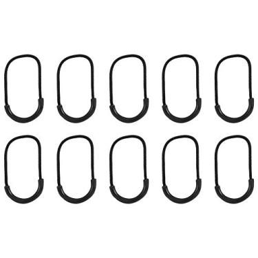 Imagem de U Shape Nylon Zipper puxa 10pcs de plástico preto EDC Smile zíper para sacos de roupas acessórios de montanhismo Cordão cordão cordão