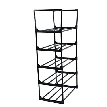 Imagem de Prateleira Resistente para Sapatos, Conectores de Plástico Reforçados para Sapateiras Multicamadas Amplamente Utilizados para Dormitórios (1 Coluna 5 Camadas)
