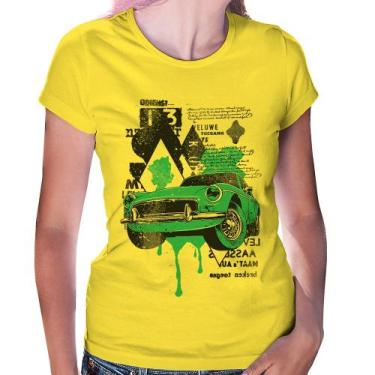 Imagem de Baby Look Vintage Classic Car Painting - Foca na Moda, Amarelo, GG