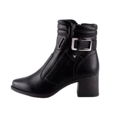 Imagem de Bota Mississipi Cano Curto Salto Grosso Fivela Lat-Feminino