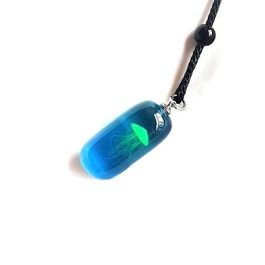 Imagem de YP Colares com pingente que brilha no escuro resina água-viva joias brilhantes, Resina, resina