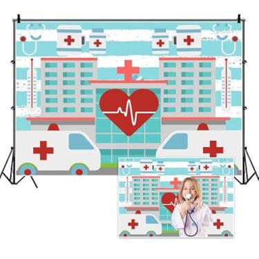 Imagem de Vie Savaran 1,5 x 0,9 m, desenho animado hospitalar, ambulância, corações médicos, minimalista, plano de saúde, fotografia de fundo, escola de enfermagem, aposentadoria, festa, médico, escritório,