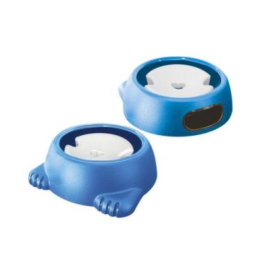 Imagem de Bebedouro Glamour Pelos Longos Nº3 1 Litro Azul -Furacão Pet