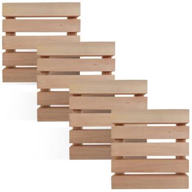 Imagem de 4 Deck Madeira Modular Reforçado 30x30 Interna e Externa - Tudo Jardim