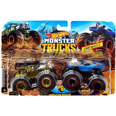 Imagem de HW Monster Trucks Demolition Doubles Bone Shaker VS Rodger Dodger