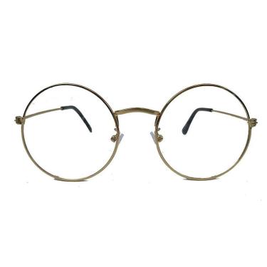 Imagem de Óculos De Grau Redondo Juliette Metal Dourado Retro
