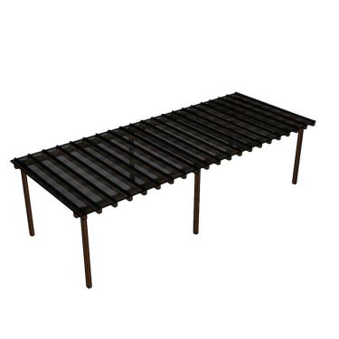 Imagem de Kit Policarbonato Fume 4mm 12,00m X 4,00m - Perfis Naturais