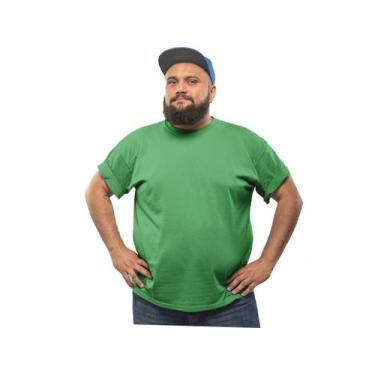 Imagem de Camiseta Masculina Algodão Plus Size XGG Verde Bandeira - Del France, 