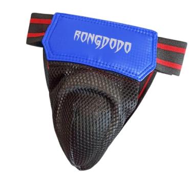 Imagem de Pegciuho Protetor de boxe Protetor Breatível PU Equipamento de arte de couro PU para karatê , Blue M