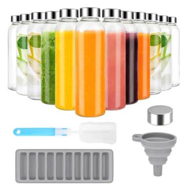 Imagem de Garrafas de água de vidro Zukro 540mL com tampa de aço inoxidável x12