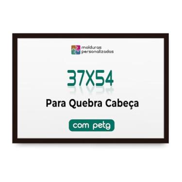 Imagem de Moldura 37x54 para Quebra Cabeça Puzzle 500 Peças com Proteção Petg (Preto)