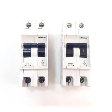 Imagem de 2 Disjuntores Bipolar Siemens Curva C 3Ka 16A