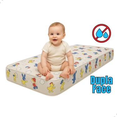 Imagem de Colchão Infantil Bebe Baby Berço Cercadinho 100x70 Cm Impermeável Para