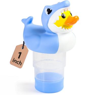 Imagem de Doli Yearning Mini Flutuador De Cloro Para Piscina 1 Polegada, Compatível Com Comprimidos Dispensador Flutuante Piscinas, Banheiras Hidromassagem Shark Duck