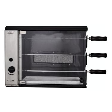 Imagem de Churrasqueira a Gás Rotativa de Bancada Stand 3 Espetos Titan