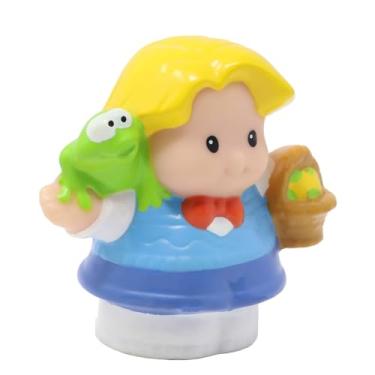 Imagem de Fisher-Price Peça de reposição para bonecos colecionáveis Little People Easter Tippity Top Egg B1819 - Boneco de substituição do Eddie carregando um sapo e uma cesta de Páscoa