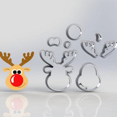 Imagem de Cortador Natal Alce Modular Tamanho 6Cm