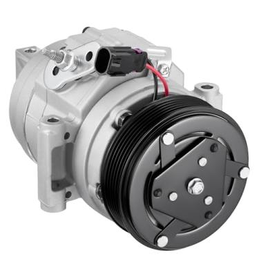 Imagem de SYKRSS Compressor A/C de ar condicionado 68649 com embreagem compatível com Ford Fusion 3.5L 2010-2012, compatível com Lincoln MKZ 3.5L 2007-2012, estilo SP17, 6 ranhuras