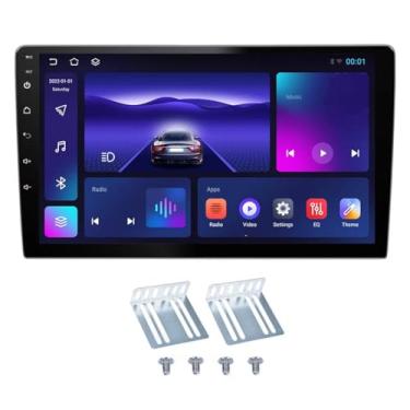 Imagem de Estéreo automotivo de 10 polegadas para Android com CarPlay, estéreo automotivo para Android com WiFi, navegação GPS, câmera de reserva Bluetooth, receptor de áudio de 2 GB+32 GB