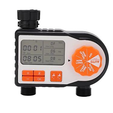 Imagem de LCD Exibir Timer de rega de jardim eletrônico Controlador de irrigação automático de água para economia de água para jardinagem em casa Produção agrícola ABS Plástico 15x14cm
