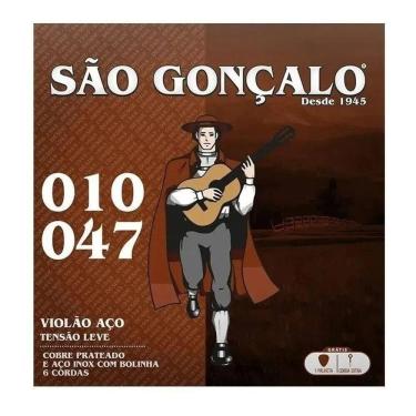 Imagem de Jogo De Cordas P-violão Aço C-bolinha 010" - 047" São Gonçalo