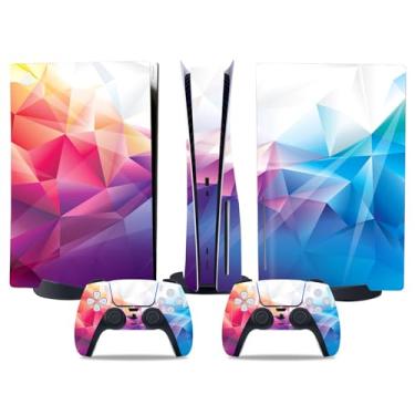 Imagem de Skin Wrap para PS5 Disc Edition, adesivo de vinil para console e controle sem fio (várias cores)